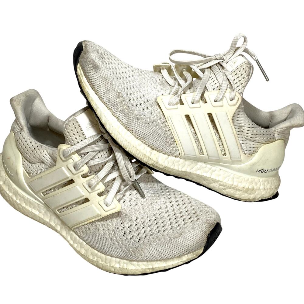 Adidas Ultraboost 1.0 Retro Sneakers Mens 7 Primeknit Triple White